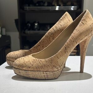 Stuart Weitzman cork heels